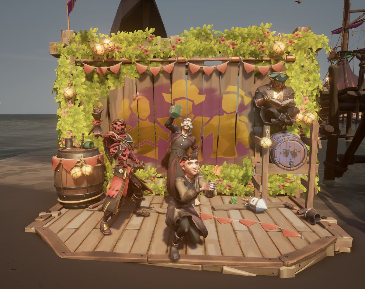 An amazing community weekend. Ended on a high, laughing with these derps while adventuring on the sea. #SeaOfThieves