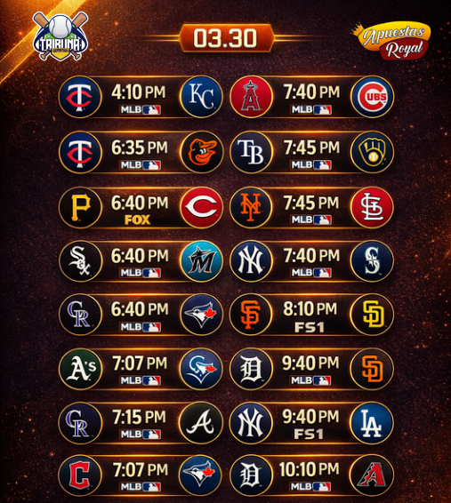 eslatribuna's tweet photo. Jornada del día en Grandes Ligas 🔥⚾️
Este espacio es promocionado por @apuestasroyall 🎰
Juega y Gana con https://t.co/xWzDON8xvG 🎰
#NewYorkYankees #mets #Dodgers #Yankees #MLB #ApuestasRoyal #RuletaRoyal https://t.co/asB0piKeeq