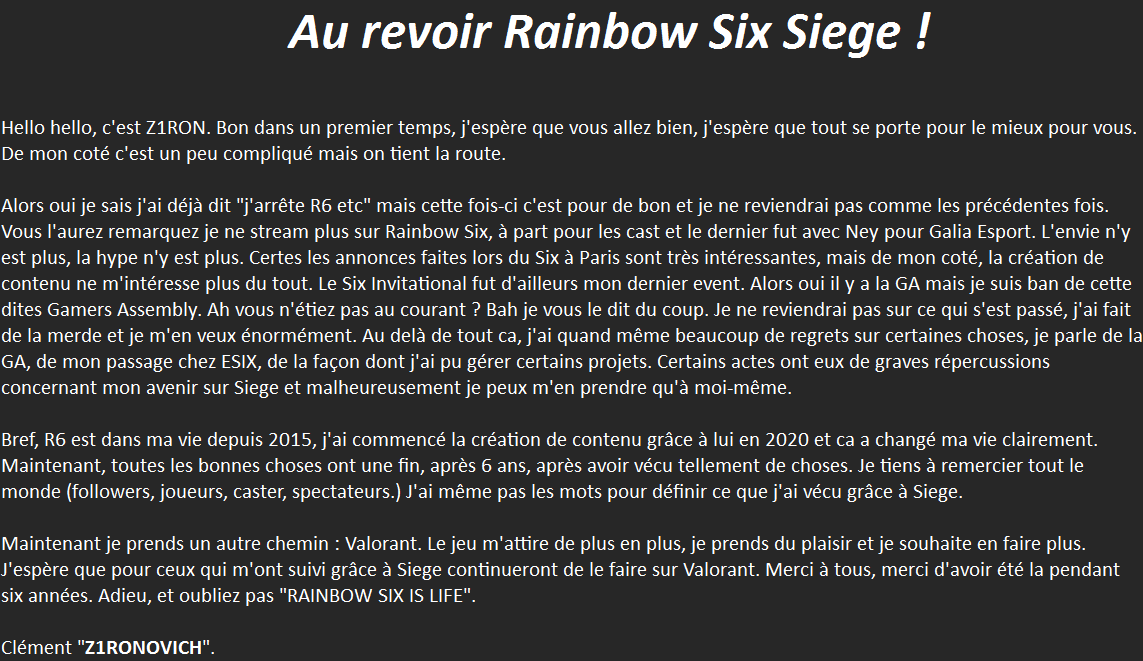 GALIA | Clément "Z1RONOVICH" 🐝 🇫🇷 tweet media