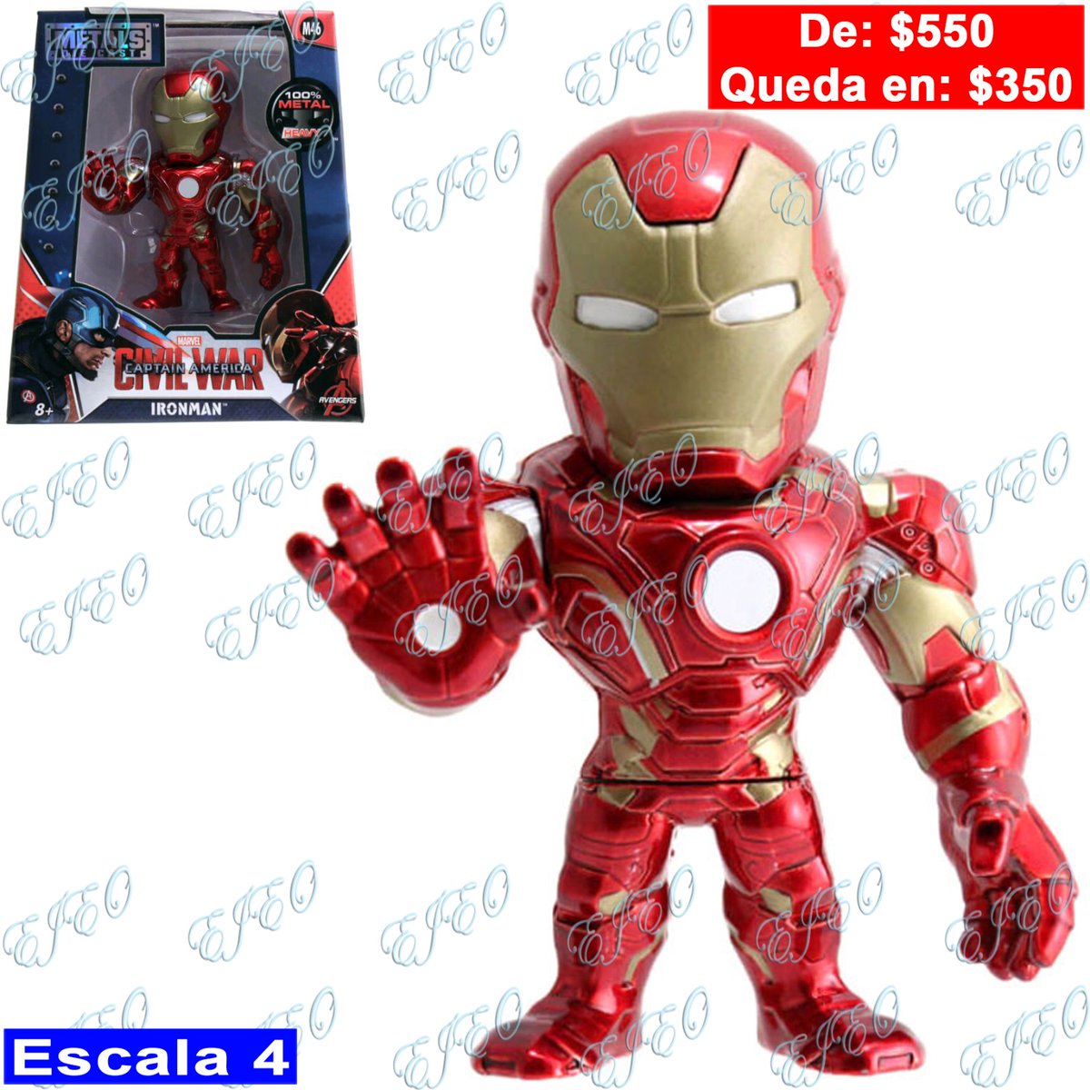 distribuidoejeo's tweet photo. ¡Atención!:
Ya está a la venta con nosotros estás figuras de Marvel Cómics en escala 4
De $550 queda en $350
#DistribuidoraEjeo #Jada #Metals #diecast #escala4 #figuras #marvel #avengers #civilwar #civil #war #IronMan #iron #man #m46 https://t.co/TsNvbFP8z3