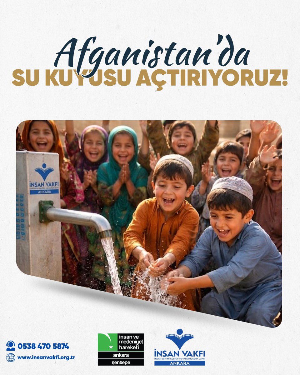 iv_ankara's tweet photo. Afganistan’da temiz suya erişimi olmayan bölgelerde açtığımız su kuyuları ile hayatlara umut olmaya devam ediyoruz.

Siz de bu hayra ortak olarak bir su kuyusunun açılmasına katkıda bulunabilir, ihtiyaç sahiplerinin yüzünde bir tebessüm olabilirsiniz. https://t.co/CFBt77nnDP