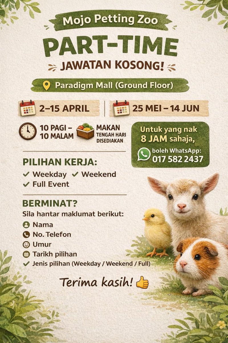 AsSalam… Ada Sesiapa Yg Nak Partime… Mencari Duit Lebih… Mengisi Masa Lapang… Di Johor… Boleh Contact No Tertera Yaaa… Saya Bantu Rakan Sy…