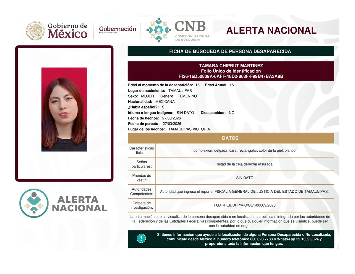 Comisión Nal. de Búsqueda Mx tweet media