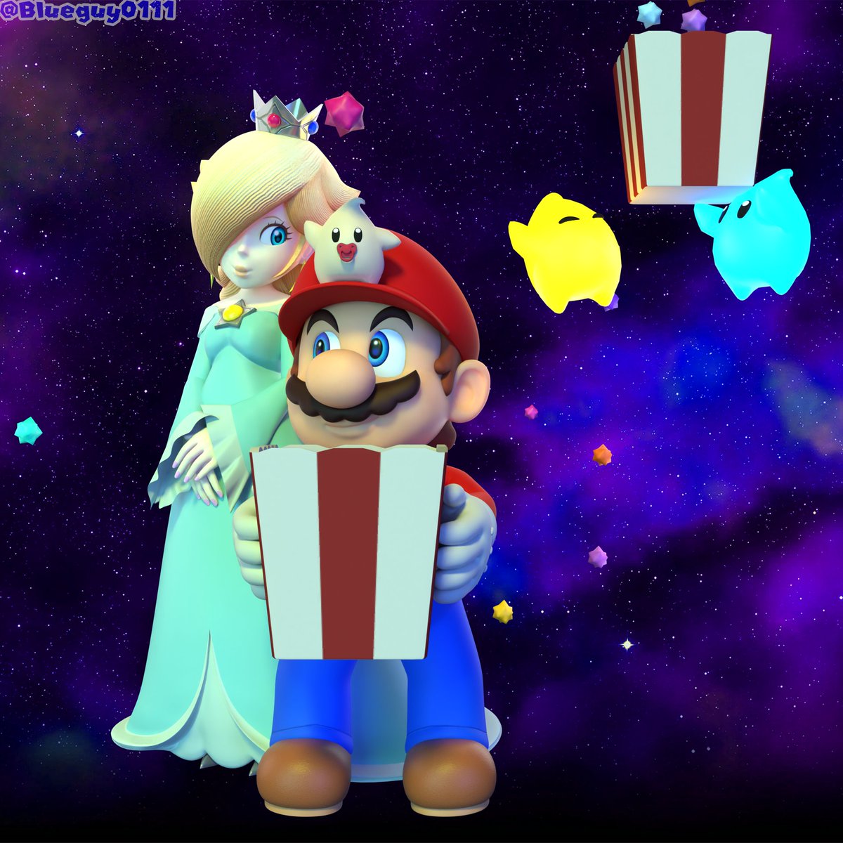Star bits popcorn
#Supermario #Mario #Rosalina #Luma #MarioxRosalina