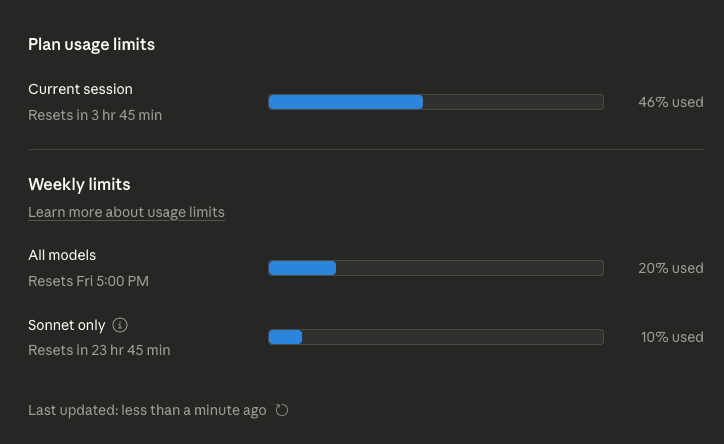 Two prompts in - 46% usage. What is going on <a href="/AnthropicAI/">Anthropic</a> ?