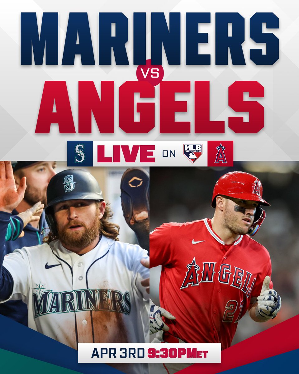 An AL West clash between the @Mariners and @Angels is coming up next!
🕰️ 9:30pm ET/6:30pm PT
📺 MLB Network