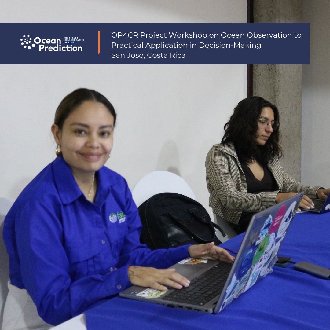 OceanPrediction's tweet image. Day Two in San Jose, Costa Rica for the OceanPrediction DCC team for the 3 day workshop on ocean observation to practical application in decision-making!

These workshops are implemented by @MercatorOcean 
with the support of the European Union.
#oceanscience

@UNOceanDecade