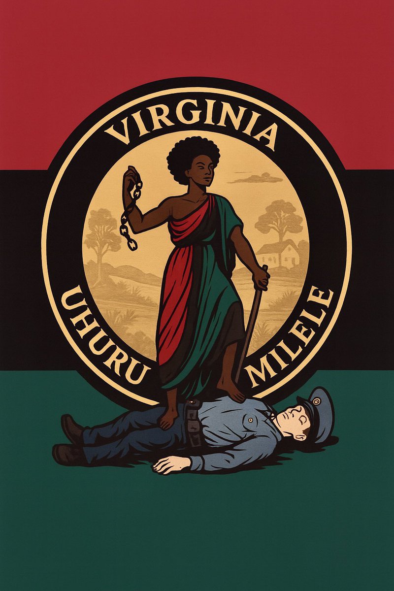 DjSmokeTown's tweet photo. @GodKingJustice This will be the flag of Black Virginia, Uhuru Milele or Freedom Forever #ThinkNation 🔴⚫️🟢 https://t.co/gnaeKvpx8u
