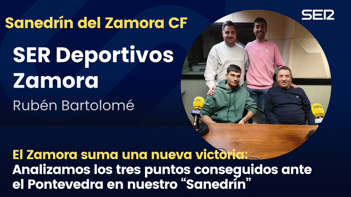 🔉AUDIO | 3⃣0⃣ de marzo

🔴⚪️Analizamos en nuestro Sanedrín la victoria del <a href="/ZCFoficial/">Zamora CF</a> ante el Ponetevedra con : 

🎙️Modes Gago
🎙️Rodri Benito
🎙️Carlos Mezquita
🎙️Luisgre Díez

👉#RZSerPodcast, ¡dale al play!:
cadenaser.com/audio/17748816…