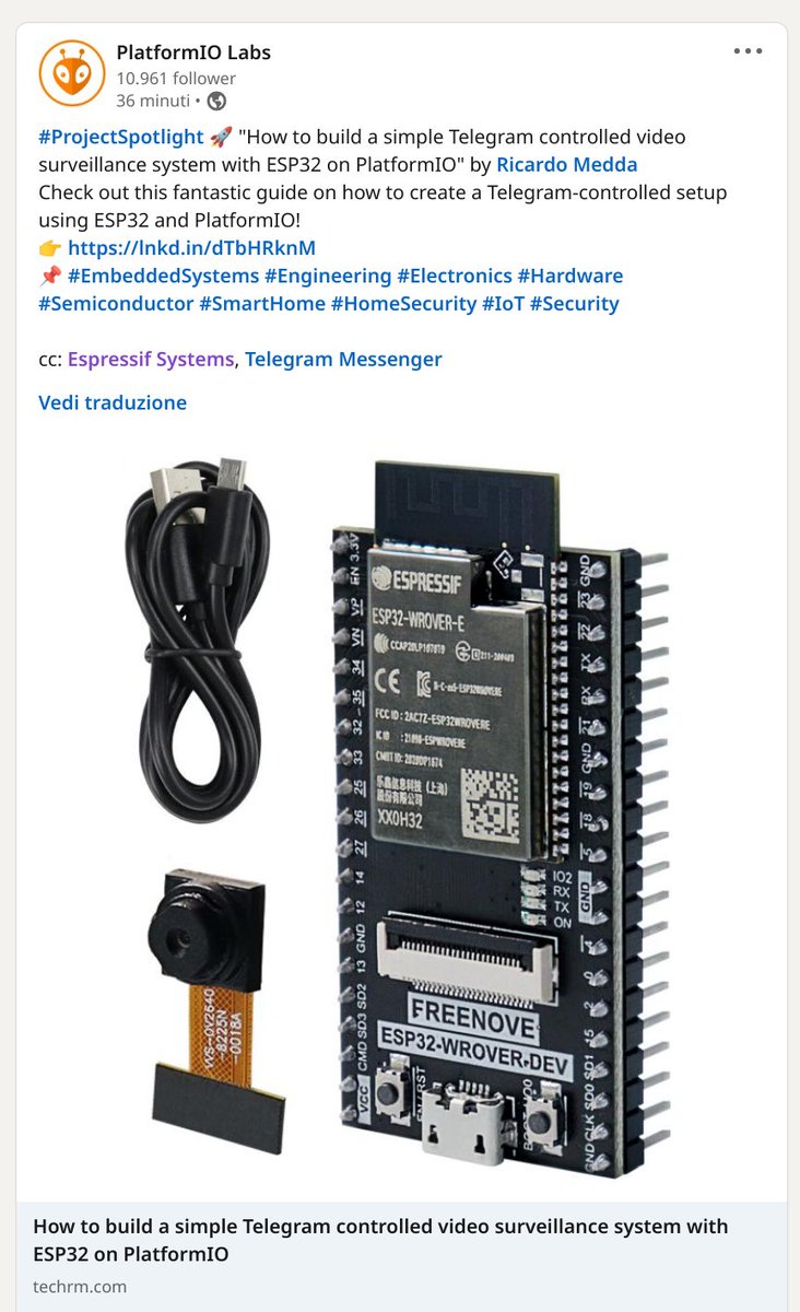 techrmcom's tweet image. 🛠️ Ideas for your next hack! Thanks to PlatformIO Labs for sharing this post from my blog. The projects that I publish in my blog articles are all made using the excellent PlatformIO. techrm.com/how-to-build-a… 👉 Dive in now! #TechRM #ESP32 #Robotics #DIYProjects