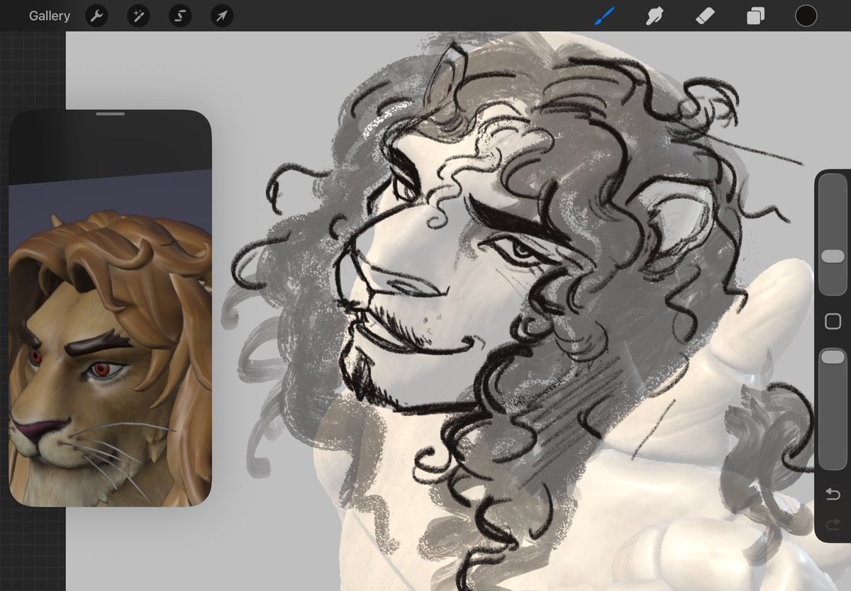 I’m gonna shave his head at some point I don’t like drawing hair