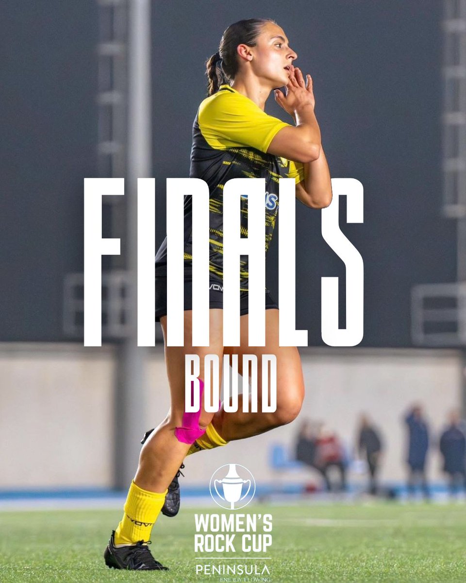 Lynxfcgib's tweet photo. Peninsula Womens Rock Cup🏆

Next Stop - FINAL💛🏆

#weliveforever #onefamily #lynxfc #rockcup #final https://t.co/8VBCeEZO1C