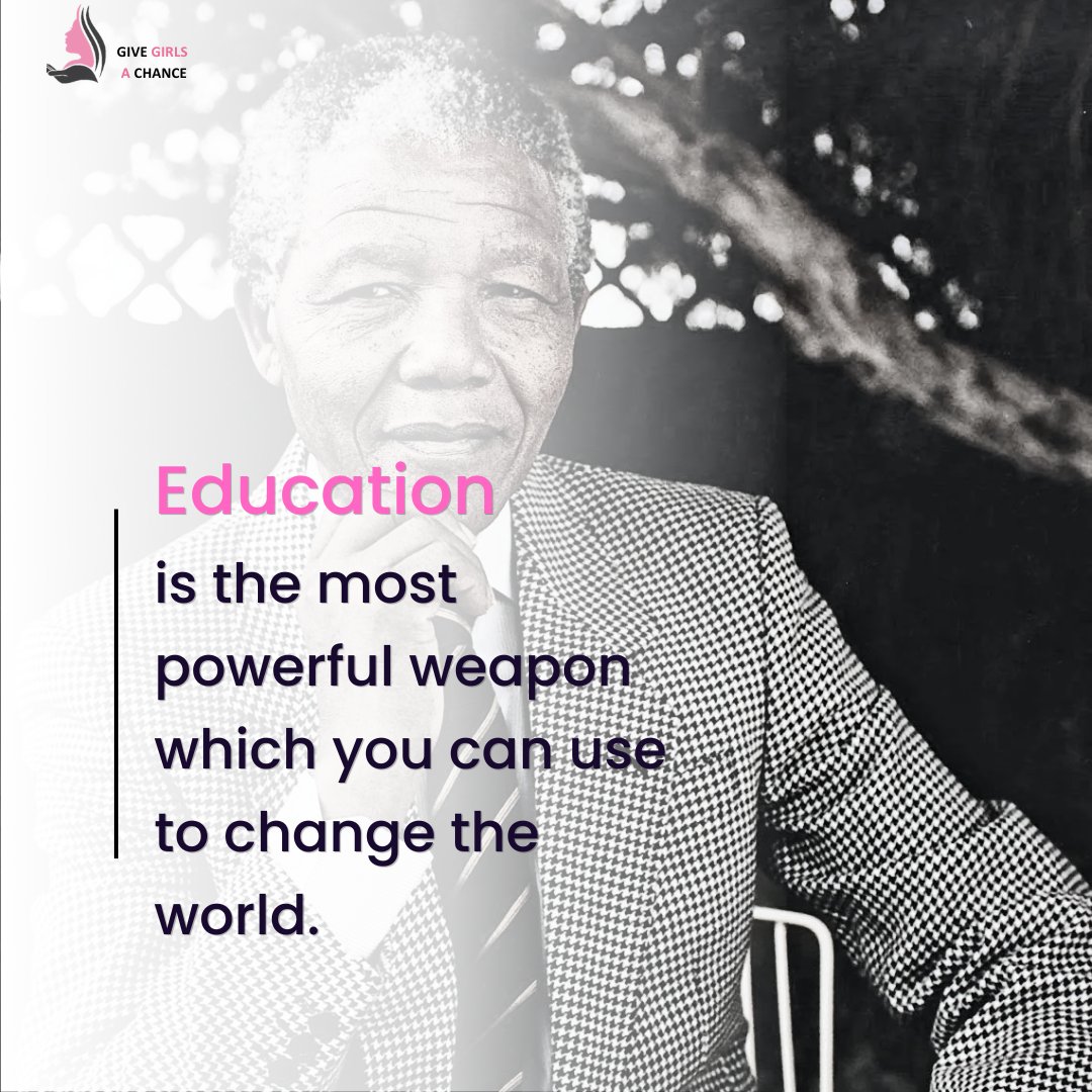 Education is the most powerful weapon which you can use to change the world.” — Nelson Mandela
When a girl is educated, she doesn’t just change her own life. She transforms her family, uplifts her community, and shapes the future.
#GiveGirlsAChance #GirlsEducation #EmpowerHer