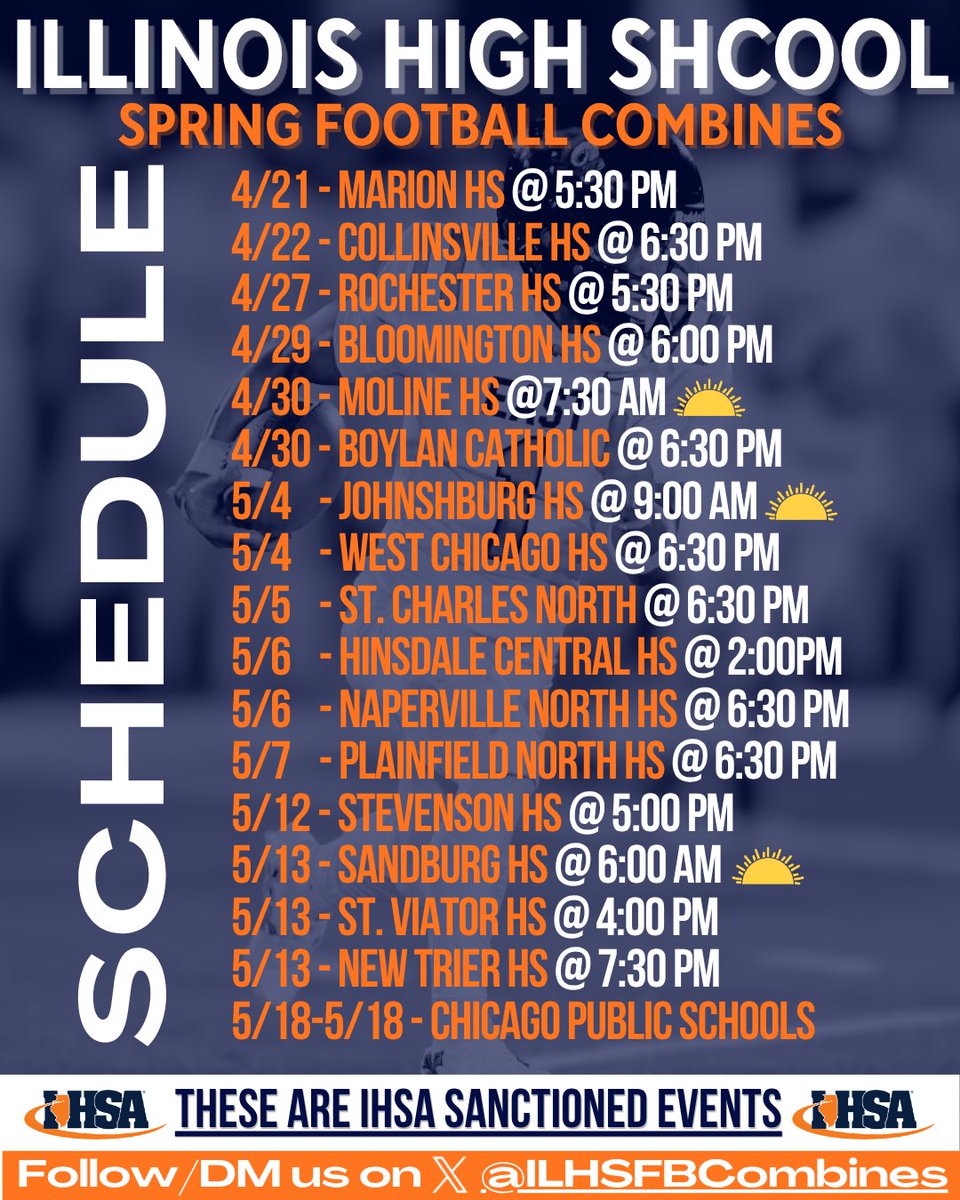 Illinois High School Football Spring Combine tweet media