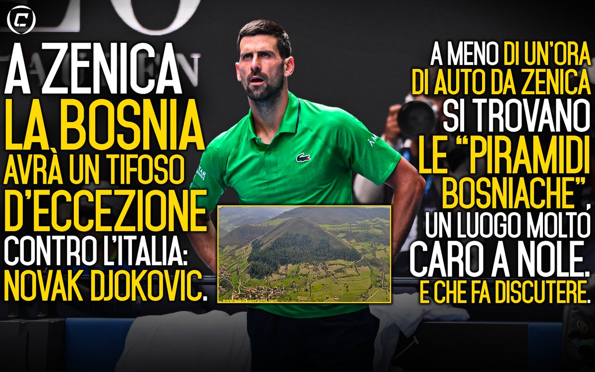 CronacheTweet's tweet image. Ci sarà anche Novak #Djoković tra i poco più di 8mila tifosi presenti allo stadio Bilino Polje di #Zenica. 

Perché Nole è così legato alla Bosnia? Troviamo la spiegazione a #Vidoko, un luogo molto controverso in cui il serbo si reca per meditare e rilassarsi 🇧🇦🧘‍♂️

🔍 a cura di