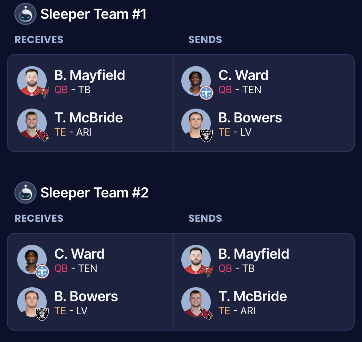 SleeperNFL tweet media