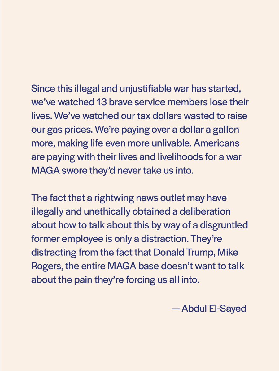 Dr. Abdul El-Sayed tweet media