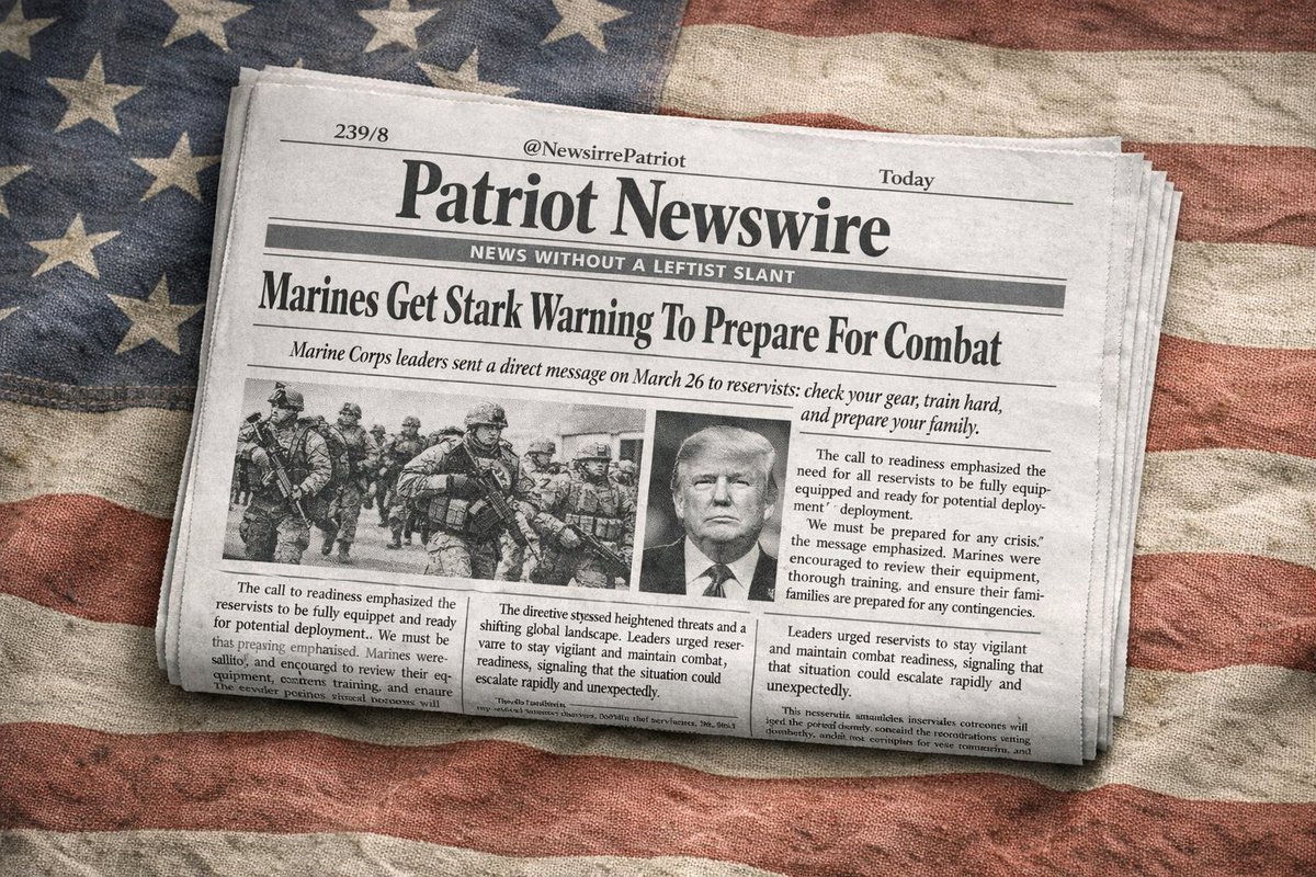 Maga4liberty's tweet image. The message every military family fears just hit Marines: Prepare for Combat. 
The left demands “humanitarian” missions and the right demands peace through strength, but why do politicians never feel the cost? ⚠️🇺🇸
 #PatriotNewswire #WakeUpAmerica