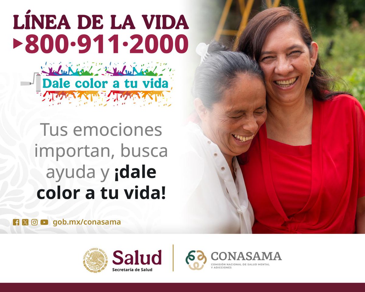 Tus emociones también merecen atención.
Las emociones son una parte esencial de nuestra salud mental. No están ahí por casualidad: nos ayudan a entender lo que vivimos, lo que necesitamos y lo que nos importa.

#SSA #SPSBP #CONASAMA #SALUDMENTAL #DaleColorATuVida