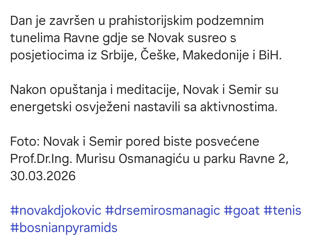 NovakFanClub's tweet image. Novak visited the Visoko Pyramids with Dr Semir in Bosnia 

#djokovic #bosnianpyramids