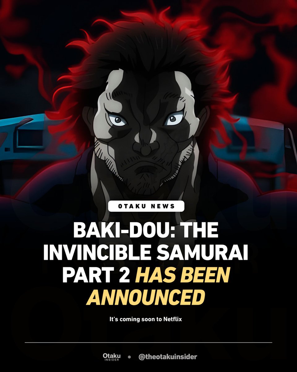 Baki-Dou: The Invincible Samurai Part 2 has been officially announced.

It's coming soon to Netflix.