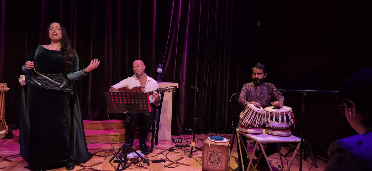 iccr_budapest's tweet image. ASCC’s #Tabla Teacher Durgesh Kanwal performed with #opera singer Esther Adam &amp;amp; guitarist Juan Pablo at the iconic Madách Színház,Budapest.

A unique fusion of #Indian rhythms with Western operatic &amp;amp; contemporary sounds, creating a cross-cultural musical dialogue

@IndiaInHungary