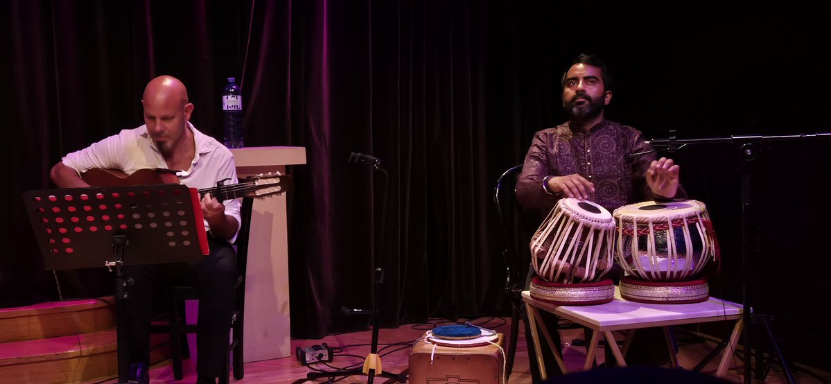 iccr_budapest's tweet image. ASCC’s #Tabla Teacher Durgesh Kanwal performed with #opera singer Esther Adam &amp;amp; guitarist Juan Pablo at the iconic Madách Színház,Budapest.

A unique fusion of #Indian rhythms with Western operatic &amp;amp; contemporary sounds, creating a cross-cultural musical dialogue

@IndiaInHungary