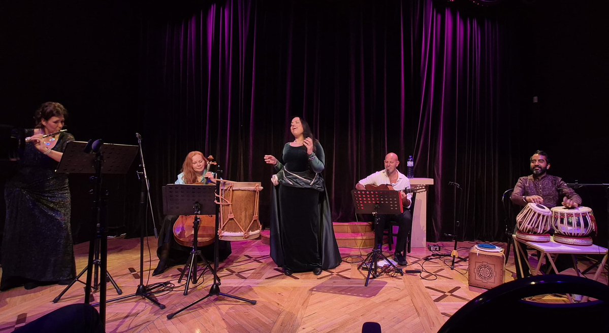 iccr_budapest's tweet image. ASCC’s #Tabla Teacher Durgesh Kanwal performed with #opera singer Esther Adam &amp;amp; guitarist Juan Pablo at the iconic Madách Színház,Budapest.

A unique fusion of #Indian rhythms with Western operatic &amp;amp; contemporary sounds, creating a cross-cultural musical dialogue

@IndiaInHungary
