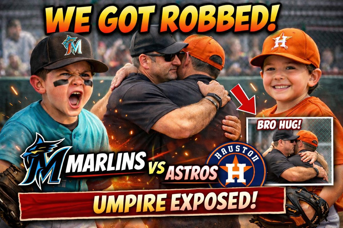 coreyray7's tweet photo. T-Ball Umpire Favoritism Exposed! Marlins Should Have Won vs Astros (Bro Hug Proof) https://t.co/awMmfeKmyF