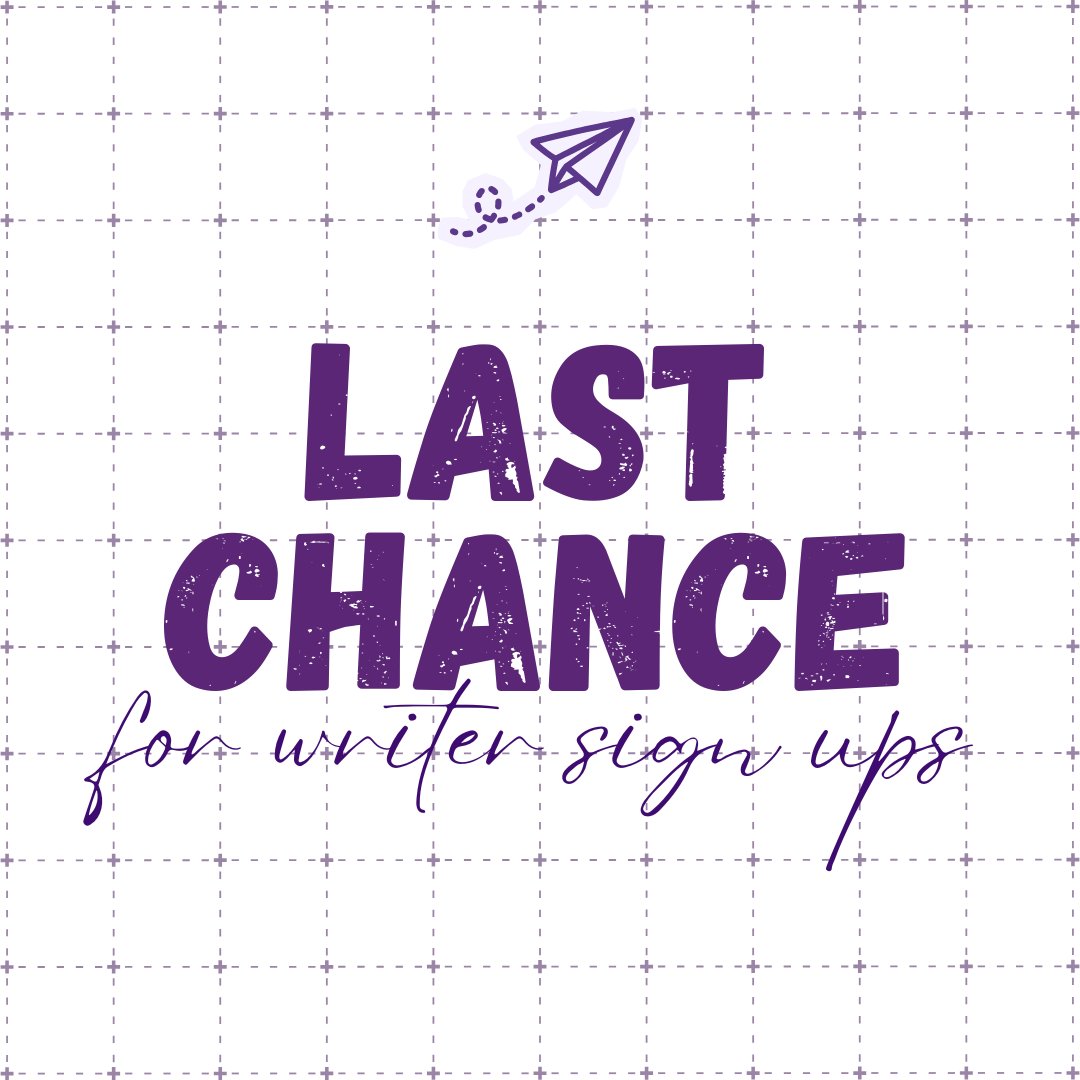 thebtsbang's tweet photo. Writers, this is your LAST CHANCE to sign up for the first chapter of this bang💟

Take the leap and come bond with other creators🍃

Sign up as a writer: https://t.co/DF8ZQpAWHd
Or as an artist/pinch hitter: https://t.co/F2KzKt0ZU2 https://t.co/IgnJpA5XTl
