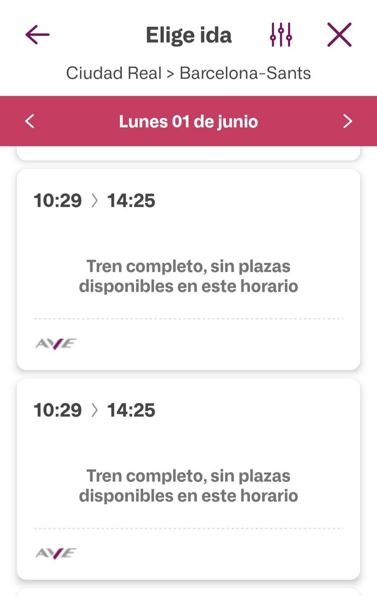 antonioja's tweet photo. @Inforenfe ¿Hay previsión de cuando se volverá a poder ir en tren directo desde Ciudad Real a Barcelona? https://t.co/WqGm84kalL