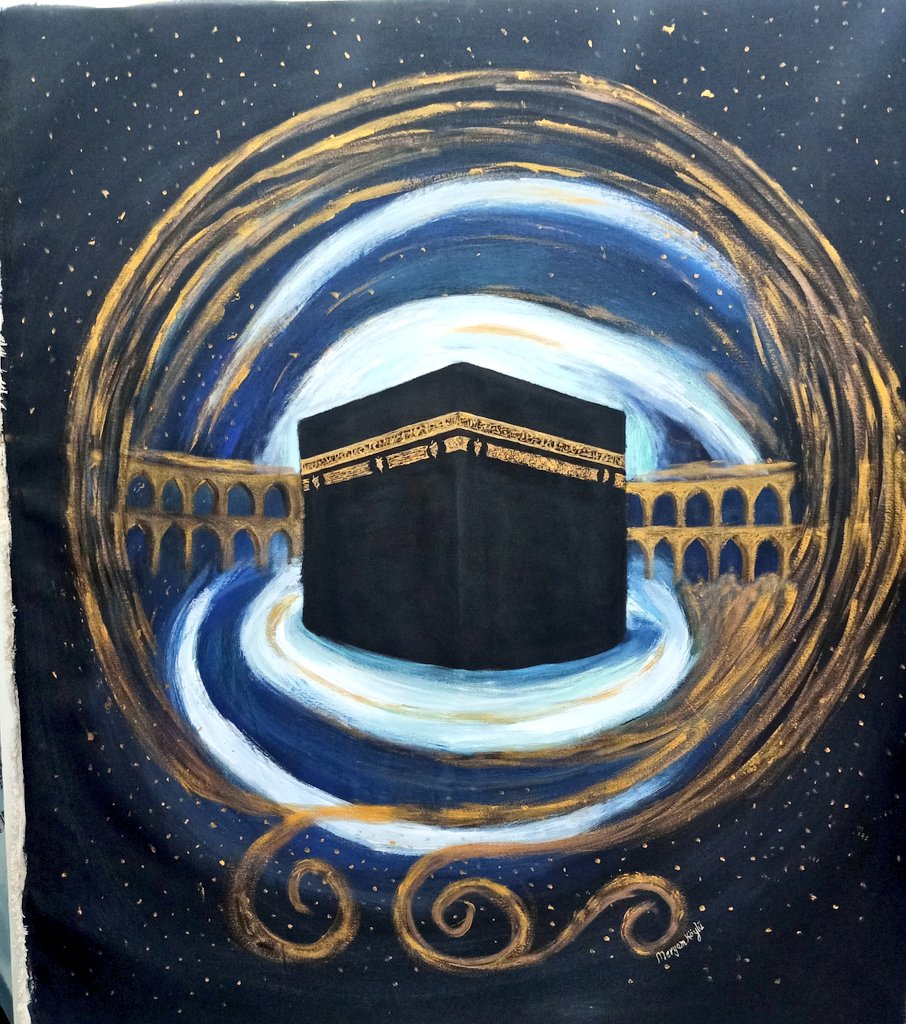 __ReisciHatun__'s tweet photo. Kabe Tablom bitti sayılır ☺️
Sergim Kâbe'siz olmazdı...
Sergiye hazırlık devam 🖌️ 🎨 
#meryemintabloları #tablolarım https://t.co/xzGiveXqRP