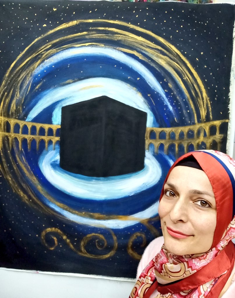 __ReisciHatun__'s tweet photo. Kabe Tablom bitti sayılır ☺️
Sergim Kâbe'siz olmazdı...
Sergiye hazırlık devam 🖌️ 🎨 
#meryemintabloları #tablolarım https://t.co/xzGiveXqRP