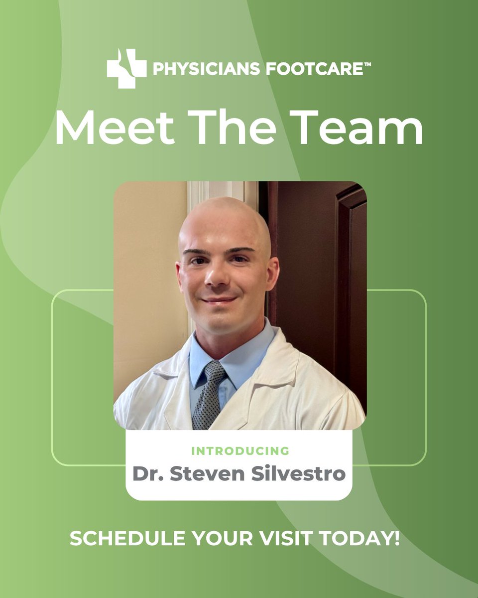 PhysiciansFC's tweet photo. 👋 Meet Dr. Steven Silvestro! Board-certified foot and ankle surgeon, New York College of Podiatric Medicine grad &amp; INOVA Fairfax-trained. He provides expert, compassionate care for pain, injury &amp; prevention. 🎣🚗💪👟

#MeetTheTeam #FootHealth #Podiatry https://t.co/ASwXLrcSUh