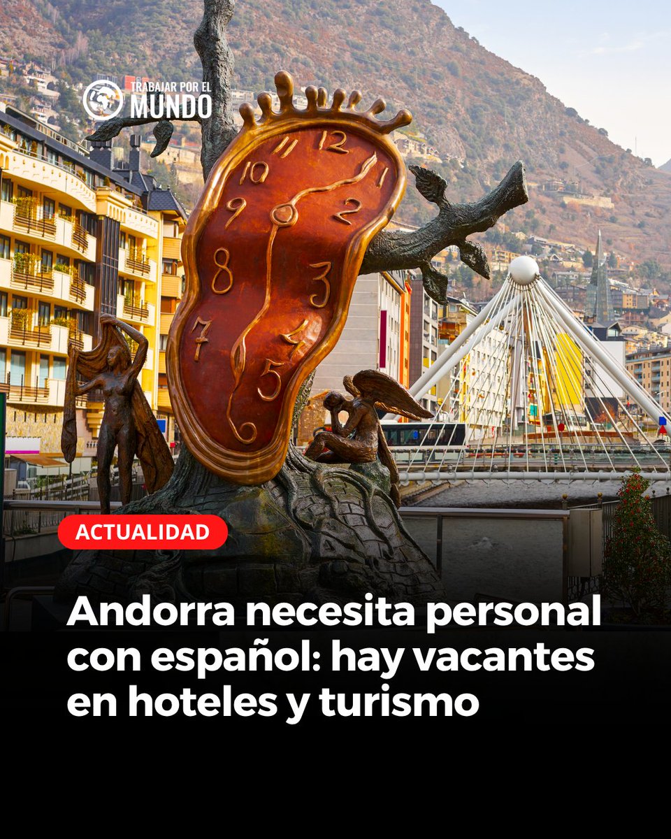 Andorra busca personas que hablen español para trabajar en hoteles, restaurantes y otros negocios turísticos.

Hay vacantes en distintas áreas, desde atención al cliente hasta puestos operativos, y en muchos casos solo piden algo de experiencia y disponibilidad para trabajar...
