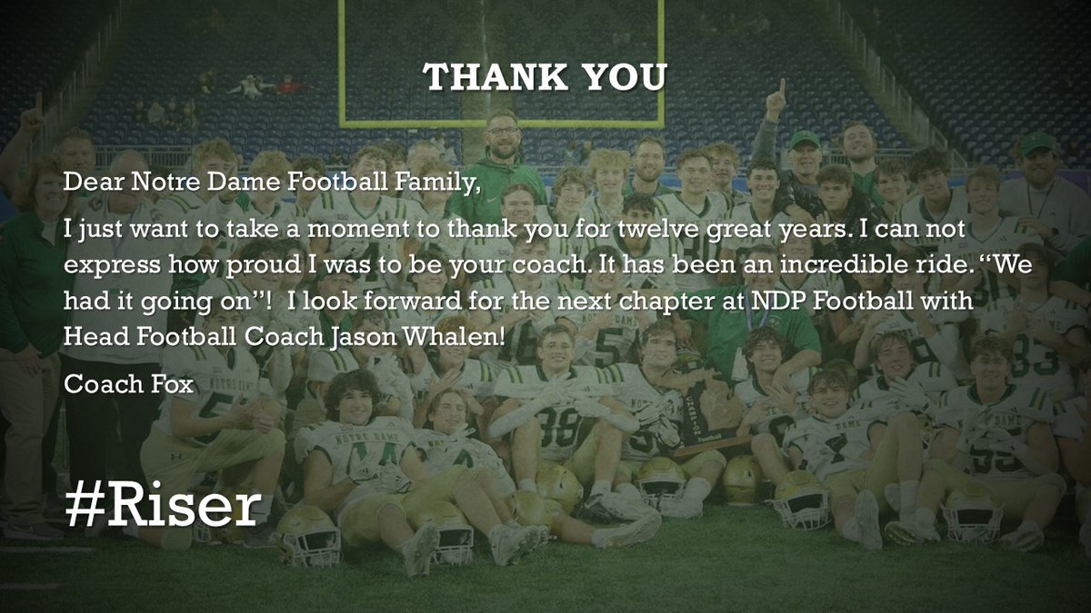 Notre Dame Prep Football tweet media