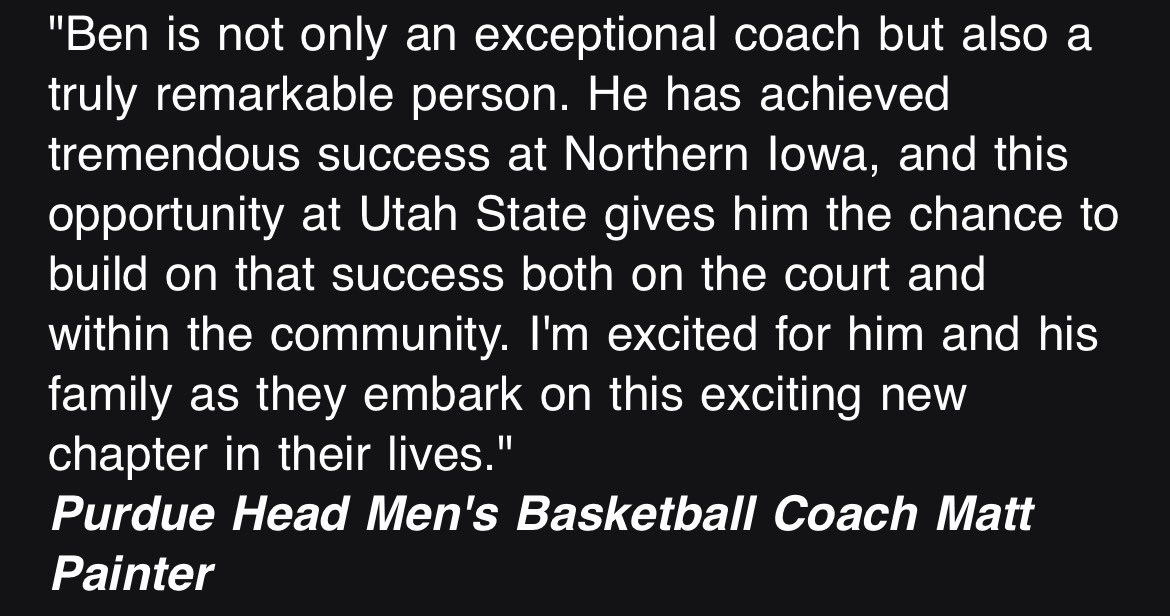 TheAggship's tweet image. Pretty good trio of coaching references for Ben Jacobson from Utah State’s release