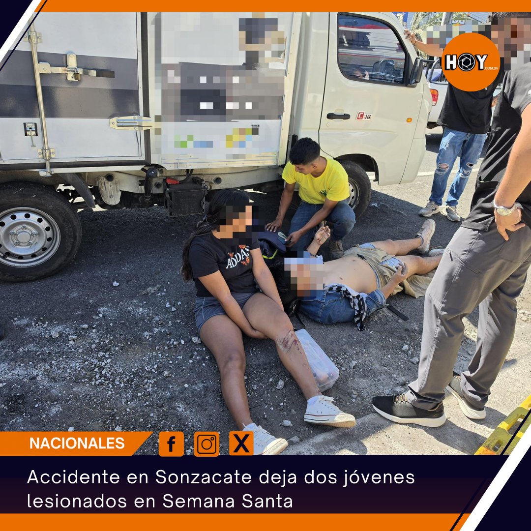 hoycomsv's tweet photo. #Sonzacate🚨 🏍️ Dos jóvenes, de 23 y 24 años, resultaron heridos tras perder el control de su motocicleta en el bulevar Las Palmeras, en Sonzacate.
🦵 Ambos presentaban posible fractura en el miembro inferior izquierdo.
🚑 Fueron atendidos por Comandos De Salvamento Sonsonate. https://t.co/rfUKLdrOrG