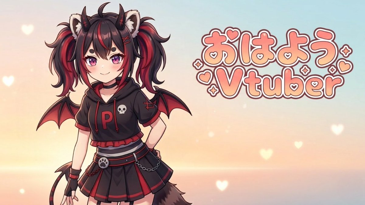 ぽこにゃ_pokonya_devil×raccoon tweet media