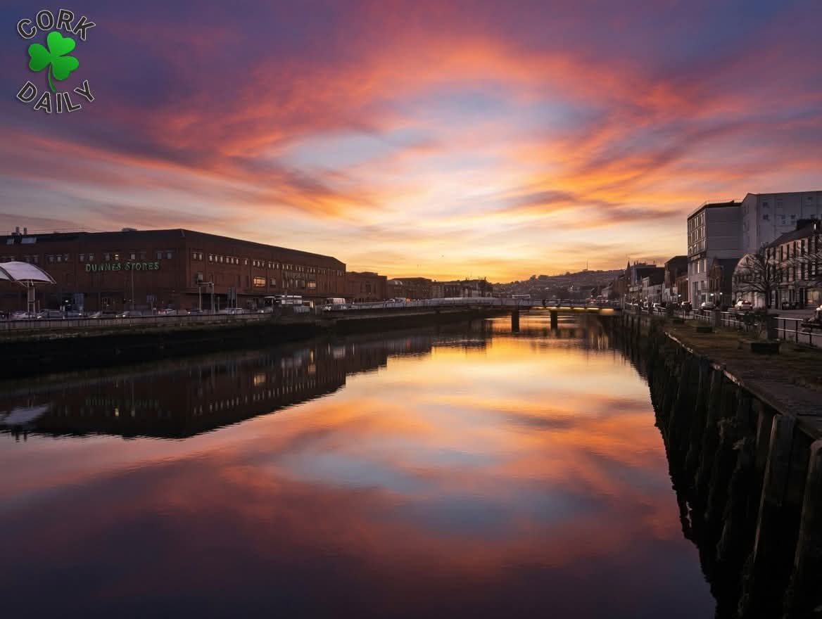 ThisIsIreland3's tweet photo. Amazing sunset over the River Lee this evening 💚 The sky put on a show and the reflections were pure magic 🌅 ✨ 

📍Cork City, Ireland ☘️

📸 Cork Daily 

#Cork #Sunset #CorkCity #Ireland https://t.co/VPxcwrjFMY