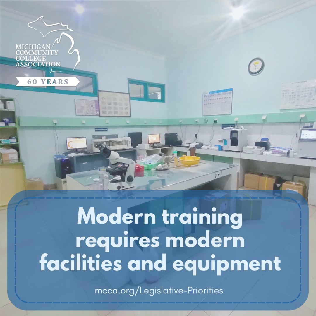 MIColleges's tweet photo. Capital investment is workforce investment.

MCCA is advocating for modern facilities, technology, and safe campuses so students can train for today’s industries and tomorrow’s jobs.

Learn more: https://t.co/ABf44ReqHG

#MIColleges #CCMonth #CommunityCollegeWorks https://t.co/wArZYeCySu