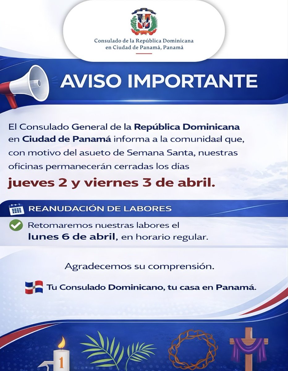 Consulado de República Dominicana en Panamá tweet media