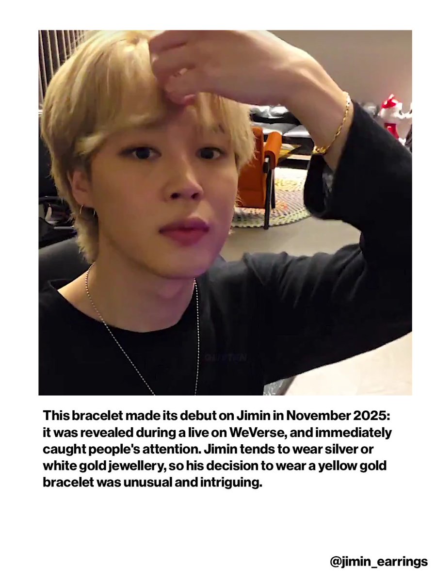 Jimin_Earrings's tweet photo. BTS: The Return documentary [260327]

It's taken me months to identify the Fred Chance Infinie bracelet that Jimin has been wearing since November 2025, but now that the mystery has been dispelled, here are some details about it ✨

#JIMIN #박지민 #지민 #JiminJewelryBox https://t.co/EZferM1JH9
