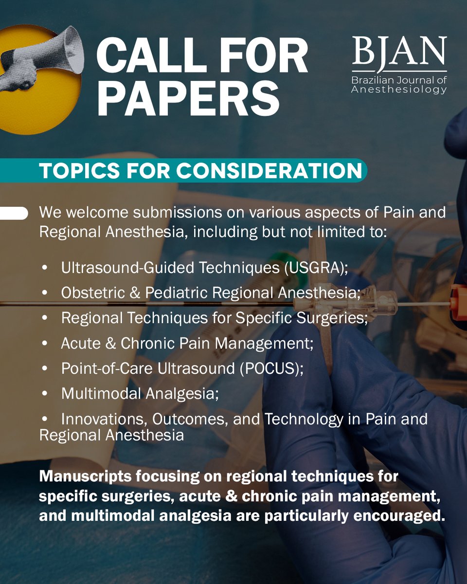 BJAN - Brazilian Journal of Anesthesiology tweet media