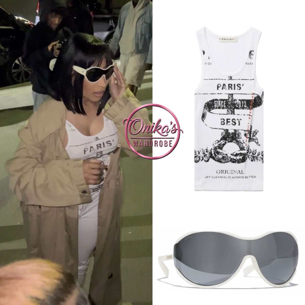 onikaswardrobe's tweet photo. Pink Friday 2 World Tour (2024)
Paris, France
Nicki Minaj wearing a Y/Project Evergreen Paris' Best cotton top
($265) + @dolcegabbana White denim Audrey jeans + @CHANEL Acetate Shield Sunglasses
#nickiminaj #fashion #yproject
#style #chanel #barbie #GagCity #dolceandgabbana
#pinkfriday2