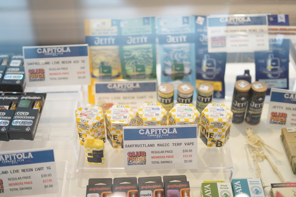Capitolaclub's tweet photo. #Capitola fam! Your OFL Membership gives you VIP access 🔓
Tap in with our team and start saving right away:
• Member pricing on select products
• Daily deals
• Exclusive perks every visit
Pull up and experience it yourself ⛽️
📍 Capitola Cannabis Club
1850 41st Ave, Capitola, CA 95010
🕙 10 AM – 8:30 PM
🌐https://t.co/IQDkXHaPa3
#CapitolaCannabis #OFL #MemberPerks #CannabisDeals #CentralCoastCannabis #DispensaryDeals
Nothing for sale. 21+ only.