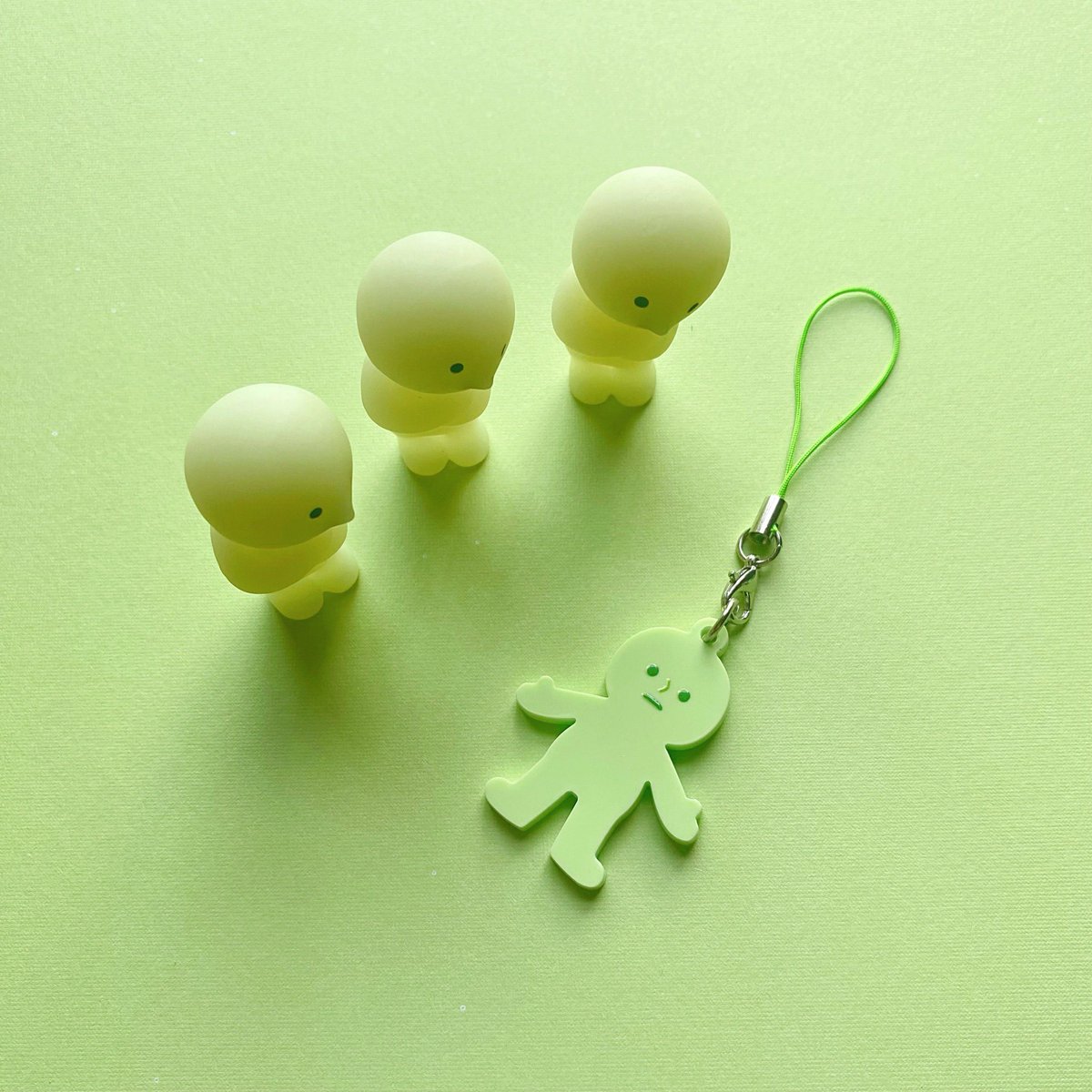 Smiski charms! 💚🌱🍀🍏