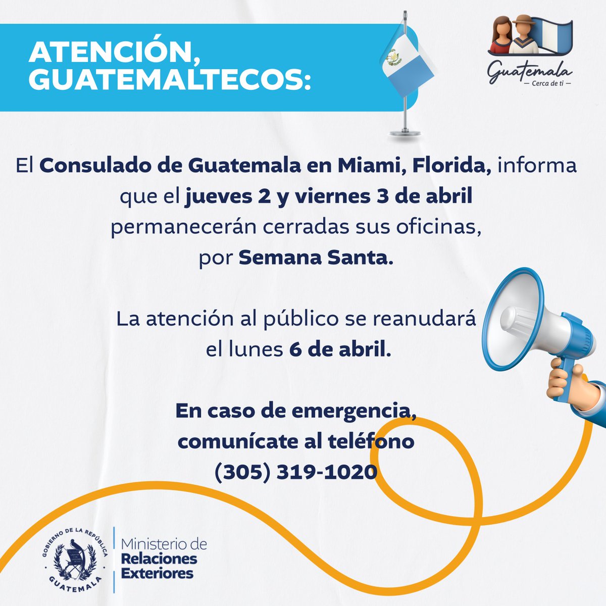 Consulado General de Guatemala en Miami, Florida tweet media