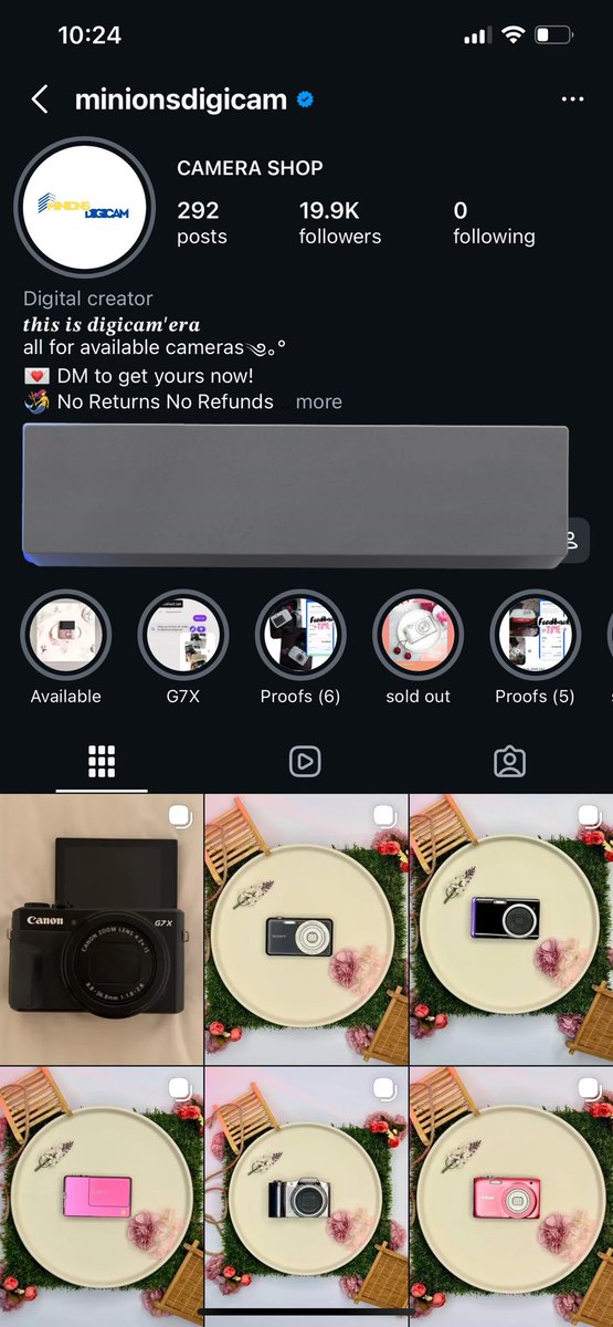 gabKr13l's tweet photo. Scammer alert! Don’t buy from this shop @minionsdigicam !!
Thread: https://t.co/8tqxNZx8lU