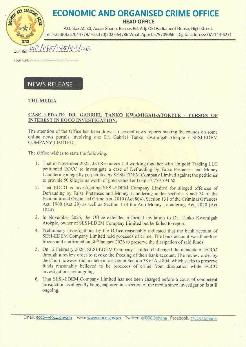 EOCOghana tweet media